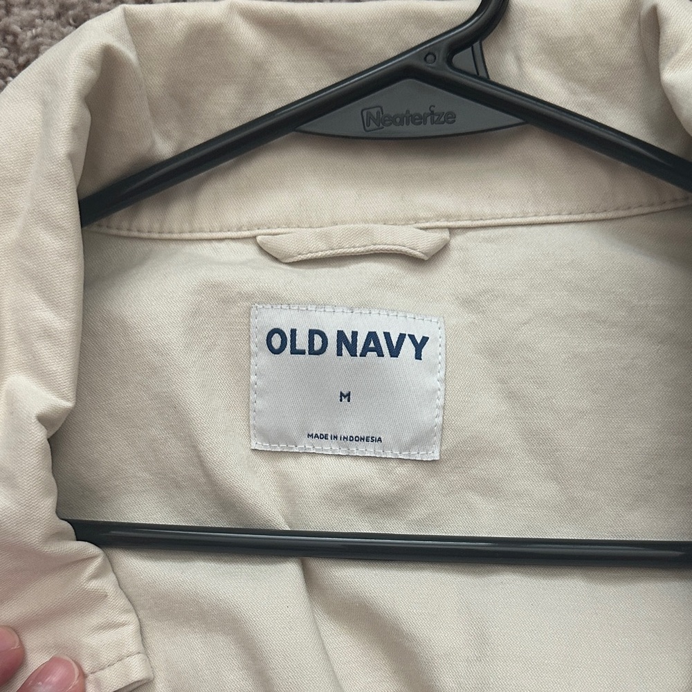 NWT Old Navy Women's Cream Utility Jacket - Picture 2 of 7